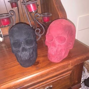 Velvet Skull Decor/ Statue